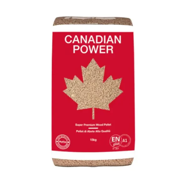 Bancale Pellet Canadian Power ENplus A1 – Abete 100% – Combustione Pulita – 70 Sacchi da 15kg