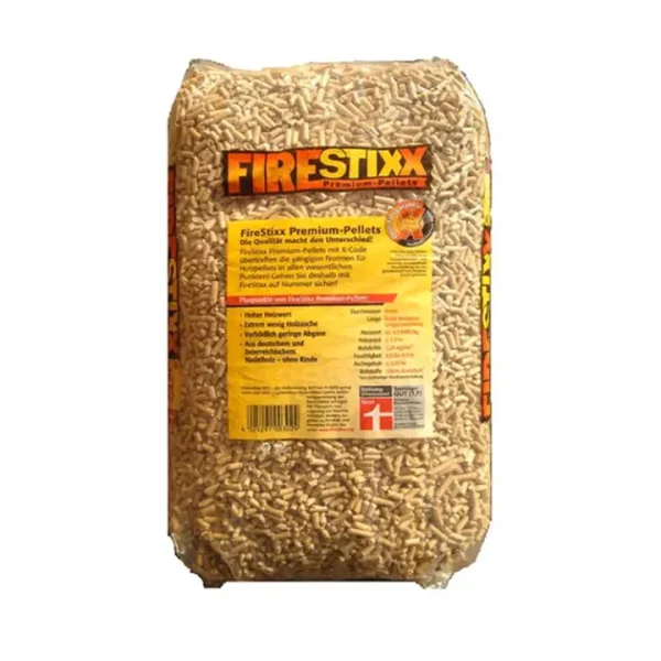 Bancale Pellet Firestixx ENplus A1 – Abete 100% – Combustione Pulita – 66 Sacchi da 15kg